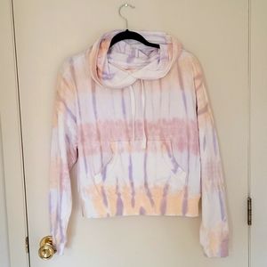 New Lucky Brand tie dye cropped hoodie size M
